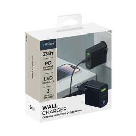 Сетевое зарядное устройство Deppa 33W USB-A/USB-C 11430 Black