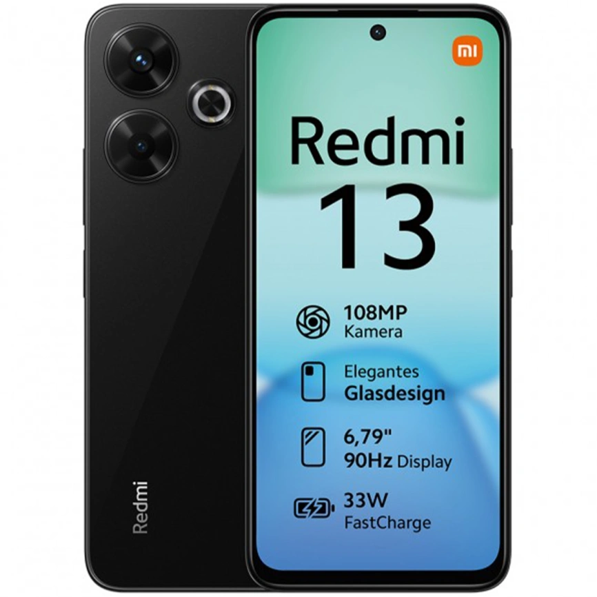 Смартфон Xiaomi Redmi 13 6/128GB Midnight Black Global Version фото 1