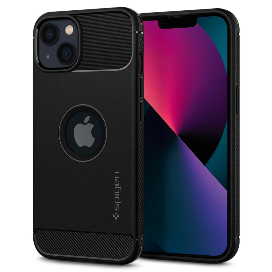 Чехол Spigen Rugged Armor для iPhone 13 (ACS03518) Matte Black фото 1