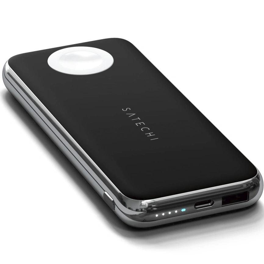 Беспроводное зарядное устройство Satechi Quatro Wireless Power Bank Space Grey фото 3