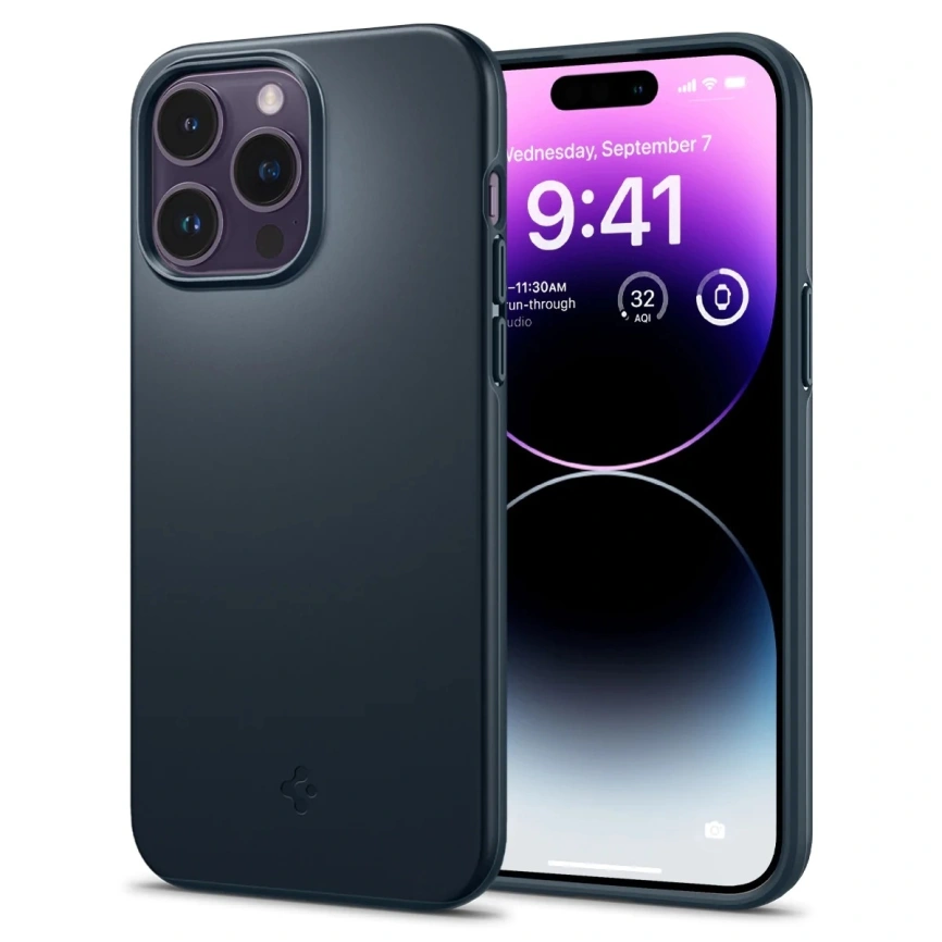Чехол Spigen Thin Fit для iPhone 14 Pro Max (ACS04768) Metal Slate фото 1