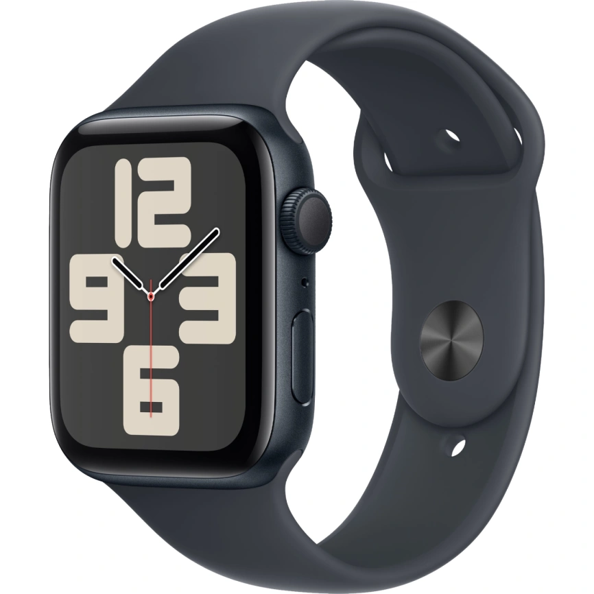 Смарт-часы Apple Watch SE (2024) 44mm Midnight Aluminium Case with Midnight Sport Band S/M (MXEJ3) фото 1